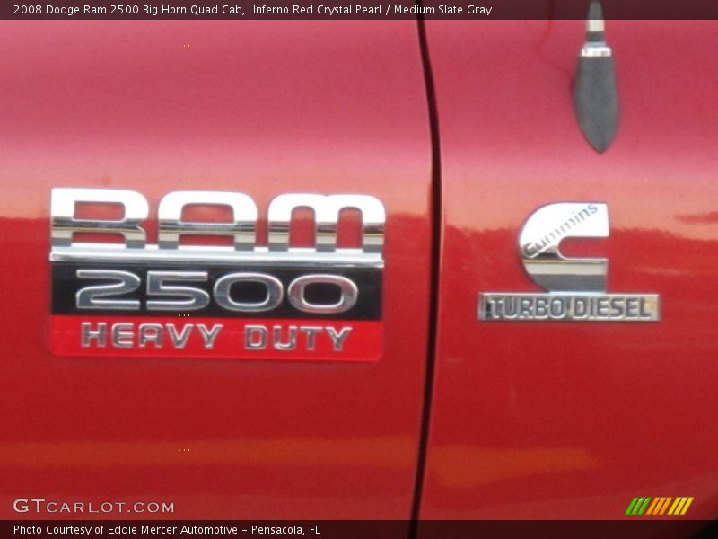 Inferno Red Crystal Pearl / Medium Slate Gray 2008 Dodge Ram 2500 Big Horn Quad Cab
