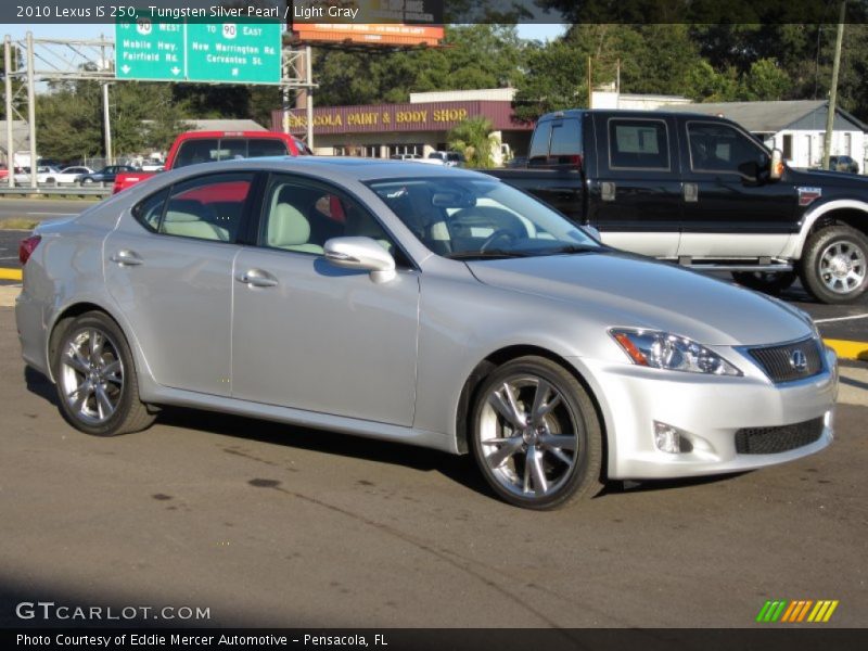 Tungsten Silver Pearl / Light Gray 2010 Lexus IS 250