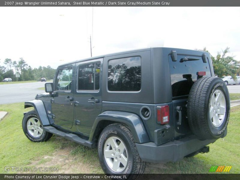 Steel Blue Metallic / Dark Slate Gray/Medium Slate Gray 2007 Jeep Wrangler Unlimited Sahara