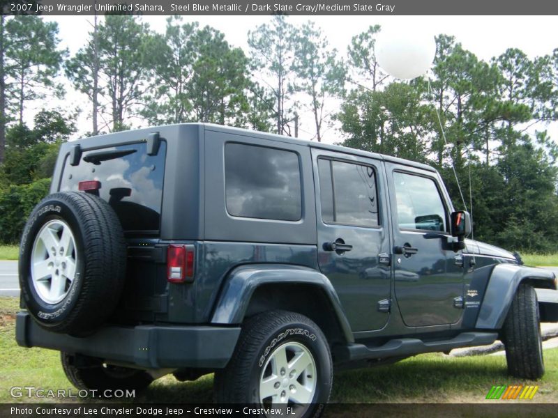 Steel Blue Metallic / Dark Slate Gray/Medium Slate Gray 2007 Jeep Wrangler Unlimited Sahara