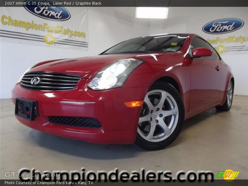 Laser Red / Graphite Black 2007 Infiniti G 35 Coupe