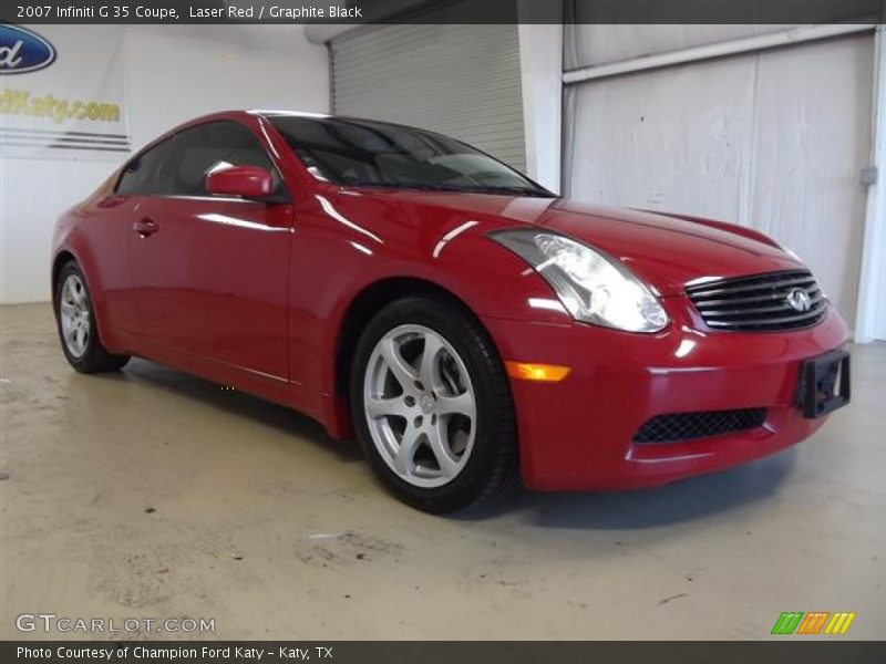 Laser Red / Graphite Black 2007 Infiniti G 35 Coupe