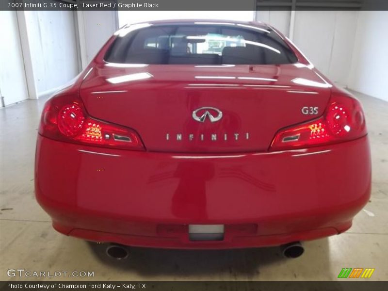 Laser Red / Graphite Black 2007 Infiniti G 35 Coupe