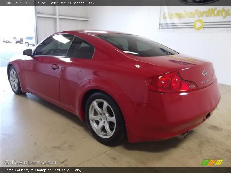 Laser Red / Graphite Black 2007 Infiniti G 35 Coupe