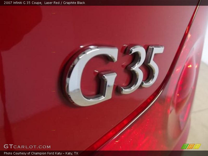 Laser Red / Graphite Black 2007 Infiniti G 35 Coupe