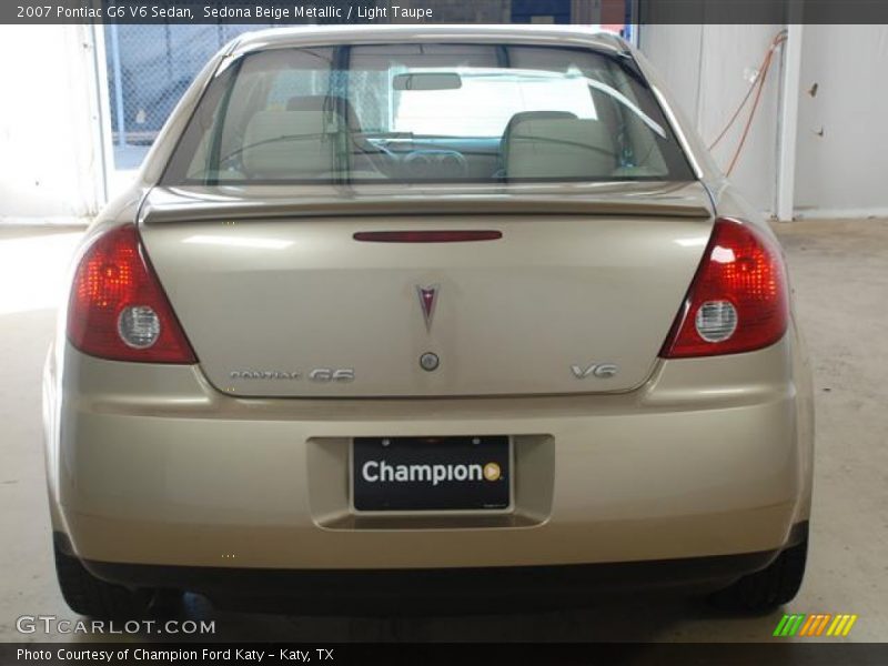 Sedona Beige Metallic / Light Taupe 2007 Pontiac G6 V6 Sedan