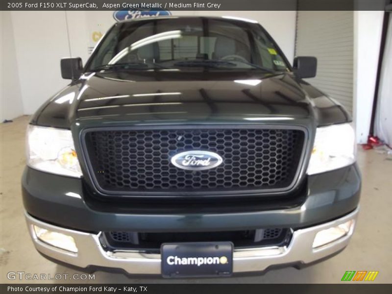 Aspen Green Metallic / Medium Flint Grey 2005 Ford F150 XLT SuperCab