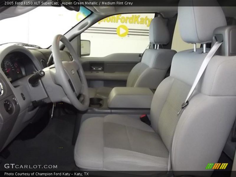 Aspen Green Metallic / Medium Flint Grey 2005 Ford F150 XLT SuperCab