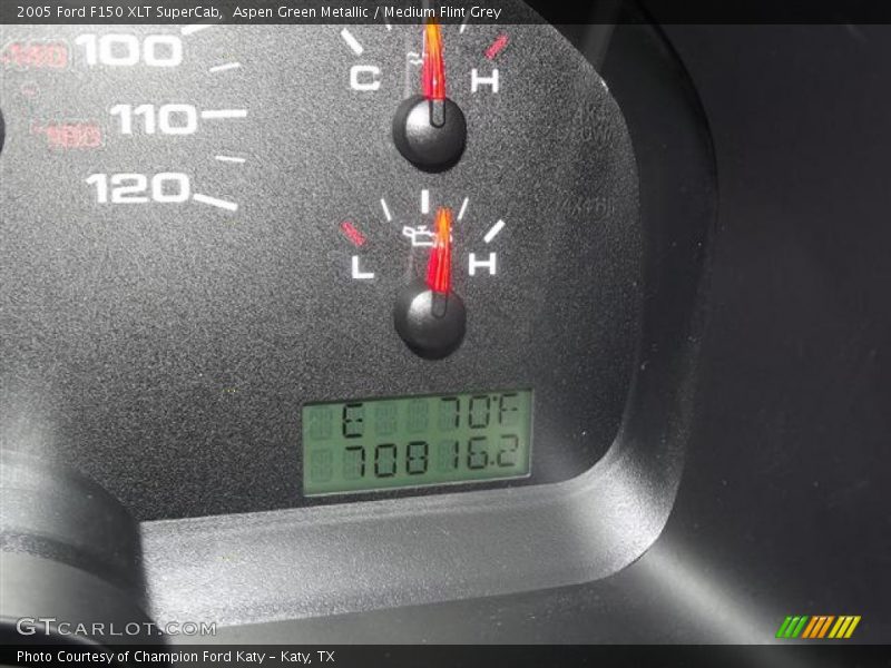 Aspen Green Metallic / Medium Flint Grey 2005 Ford F150 XLT SuperCab