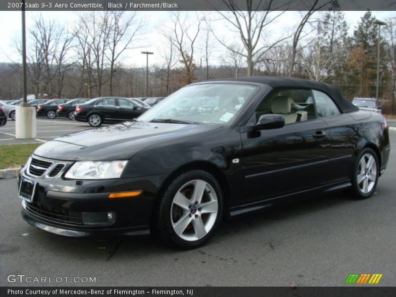 Black / Parchment/Black 2007 Saab 9-3 Aero Convertible