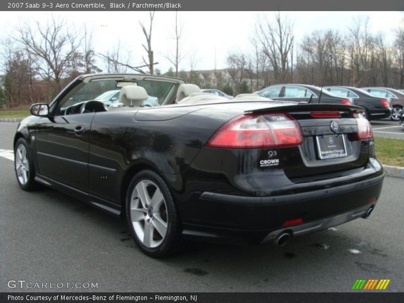 Black / Parchment/Black 2007 Saab 9-3 Aero Convertible