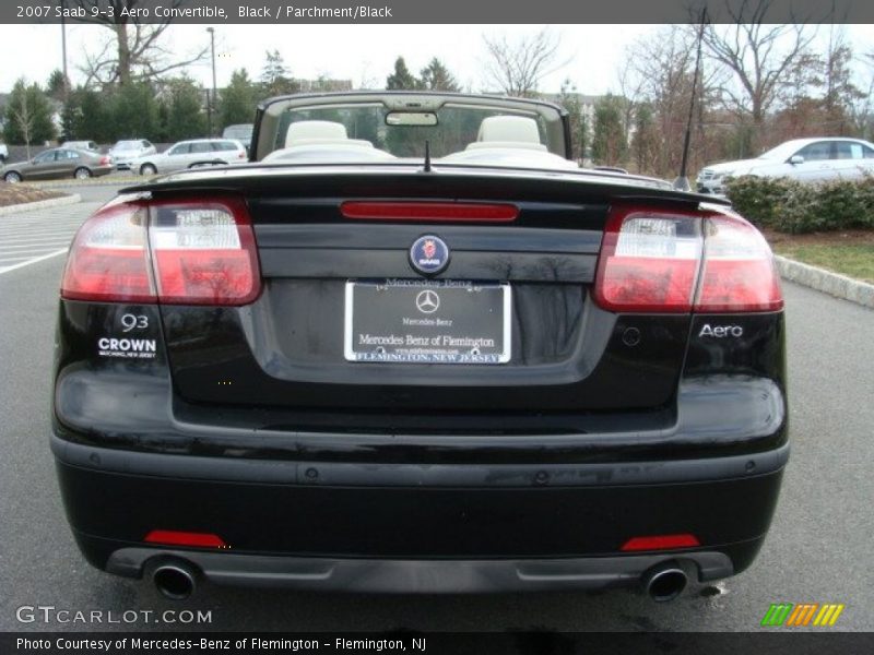 Black / Parchment/Black 2007 Saab 9-3 Aero Convertible