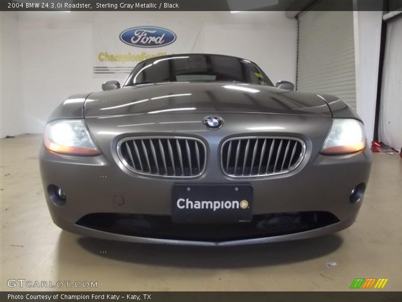 Sterling Gray Metallic / Black 2004 BMW Z4 3.0i Roadster