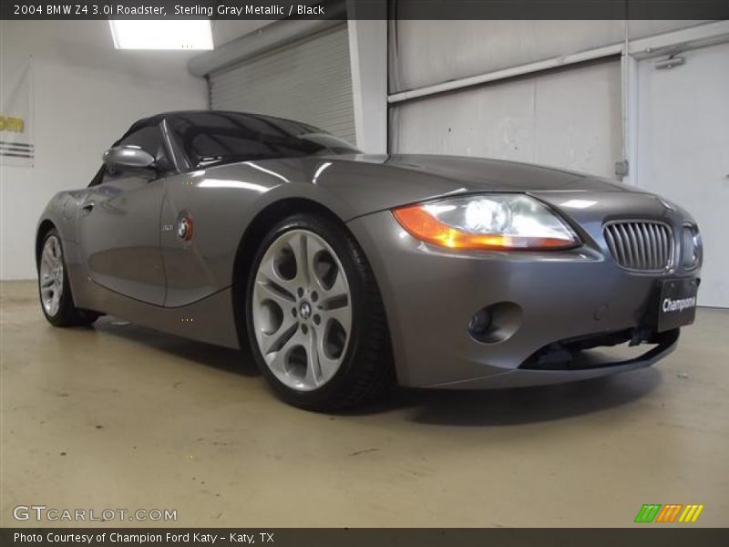 Sterling Gray Metallic / Black 2004 BMW Z4 3.0i Roadster