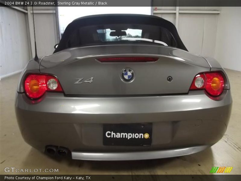 Sterling Gray Metallic / Black 2004 BMW Z4 3.0i Roadster