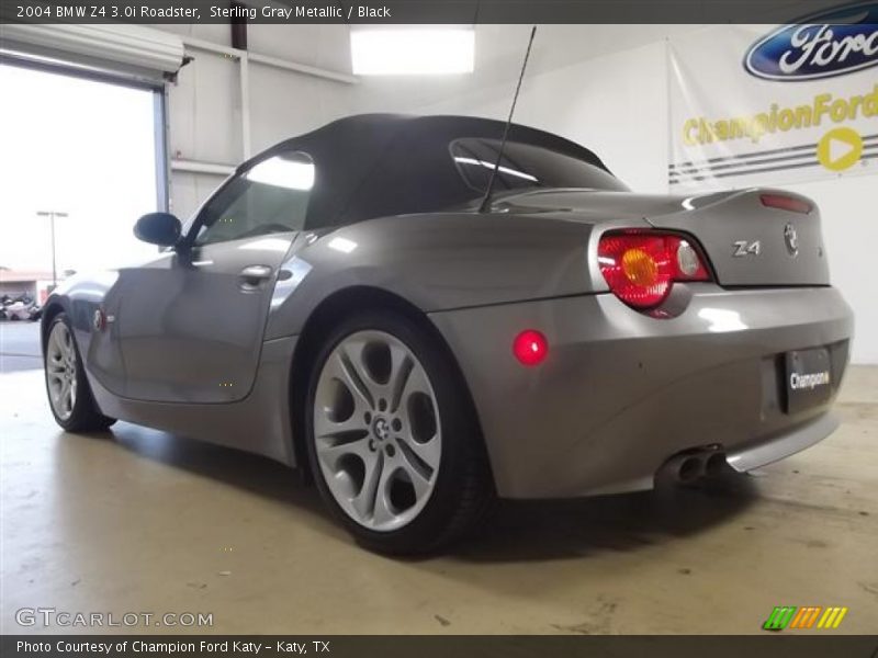 Sterling Gray Metallic / Black 2004 BMW Z4 3.0i Roadster