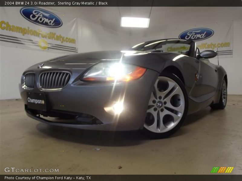 Sterling Gray Metallic / Black 2004 BMW Z4 3.0i Roadster