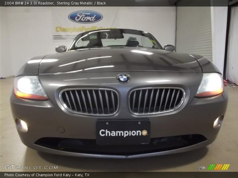 Sterling Gray Metallic / Black 2004 BMW Z4 3.0i Roadster