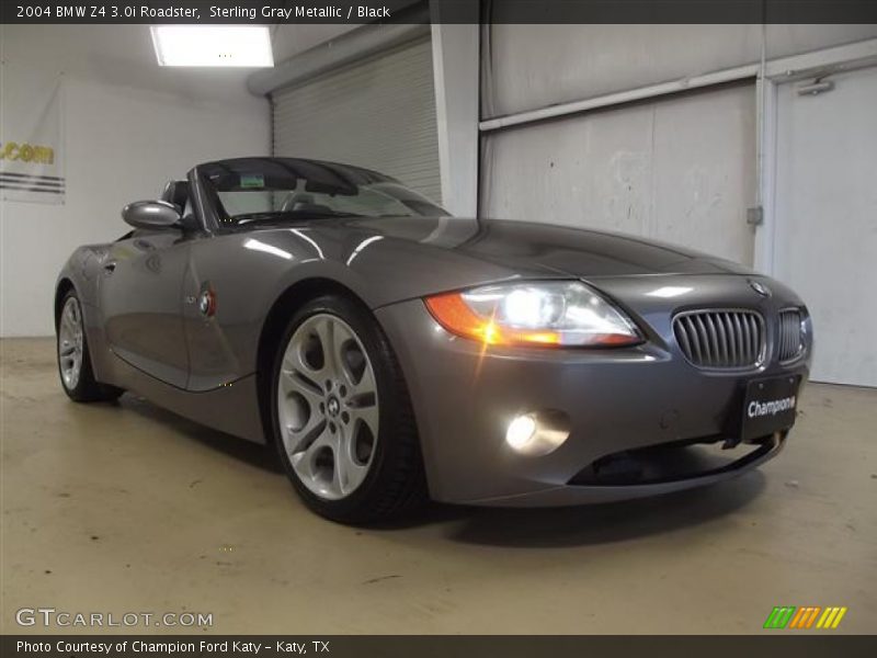 Sterling Gray Metallic / Black 2004 BMW Z4 3.0i Roadster