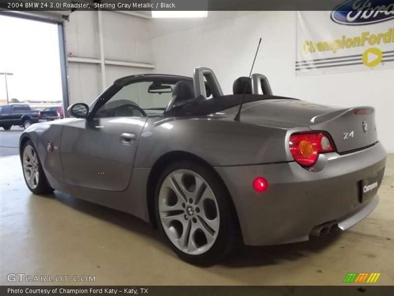 Sterling Gray Metallic / Black 2004 BMW Z4 3.0i Roadster