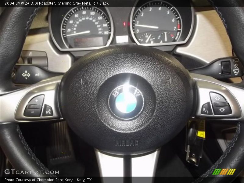 Sterling Gray Metallic / Black 2004 BMW Z4 3.0i Roadster