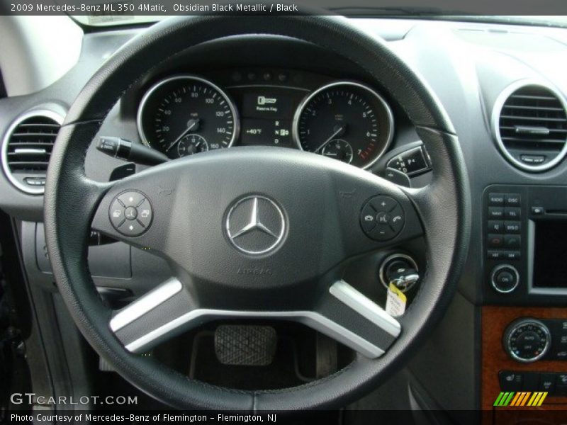 Obsidian Black Metallic / Black 2009 Mercedes-Benz ML 350 4Matic