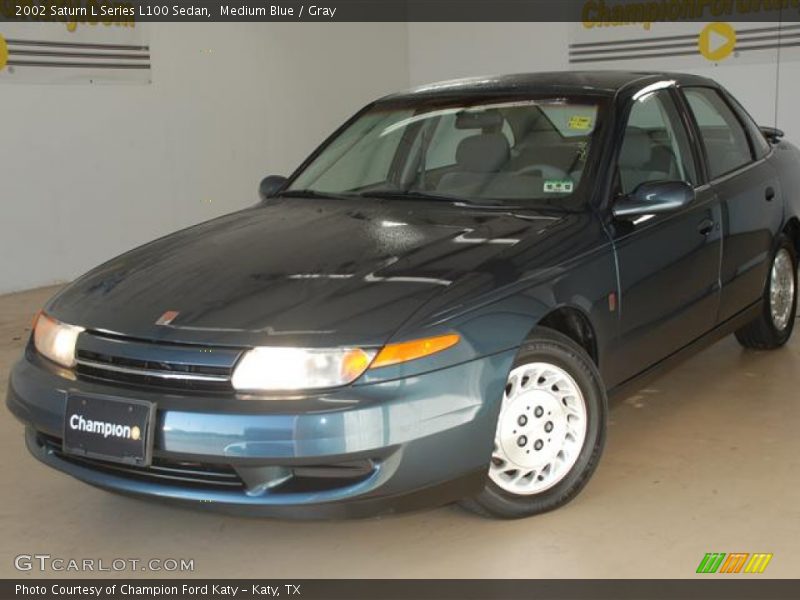 Medium Blue / Gray 2002 Saturn L Series L100 Sedan