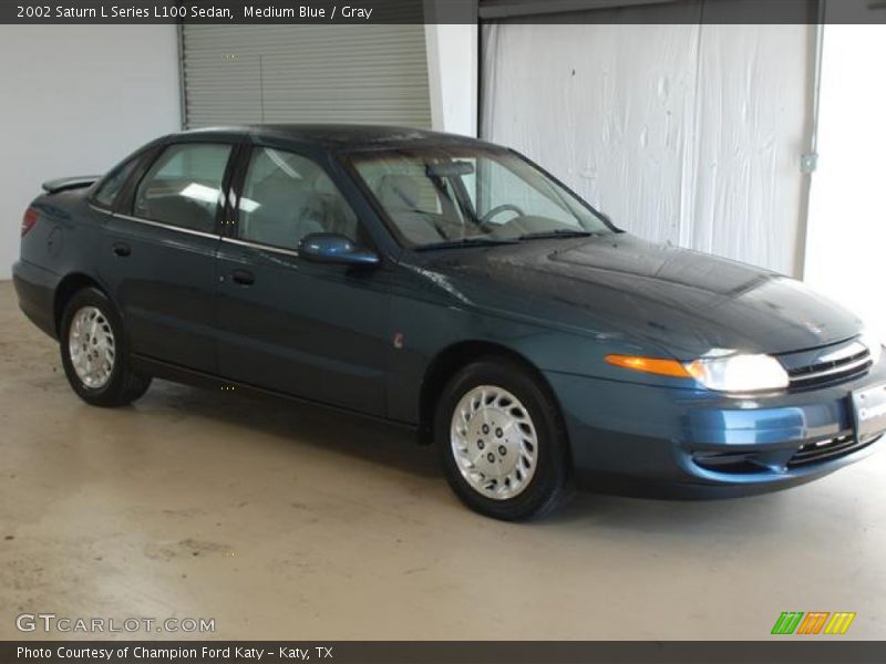 Medium Blue / Gray 2002 Saturn L Series L100 Sedan