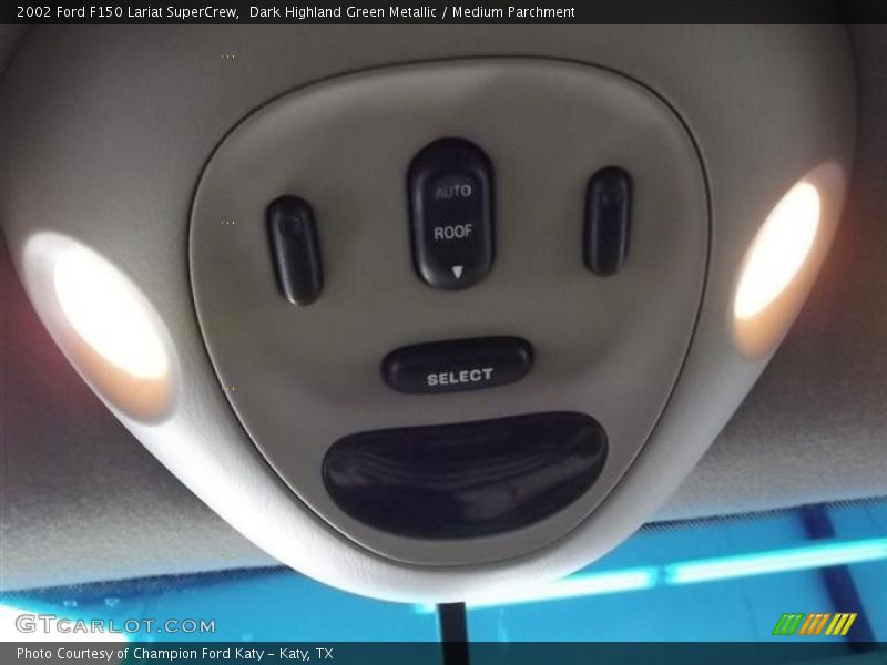 Dark Highland Green Metallic / Medium Parchment 2002 Ford F150 Lariat SuperCrew