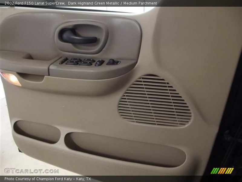 Dark Highland Green Metallic / Medium Parchment 2002 Ford F150 Lariat SuperCrew