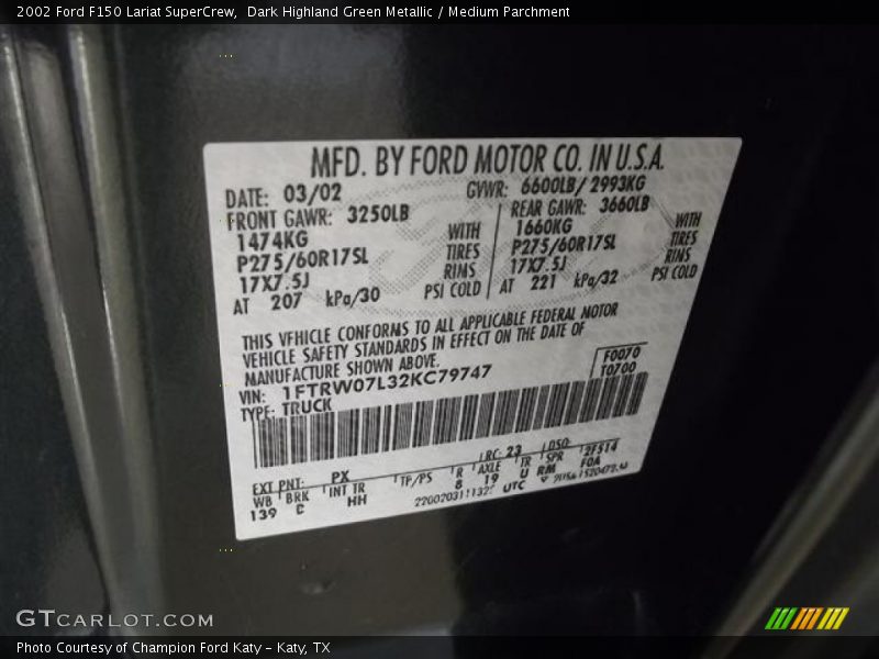 PX - 2002 Ford F150 Lariat SuperCrew