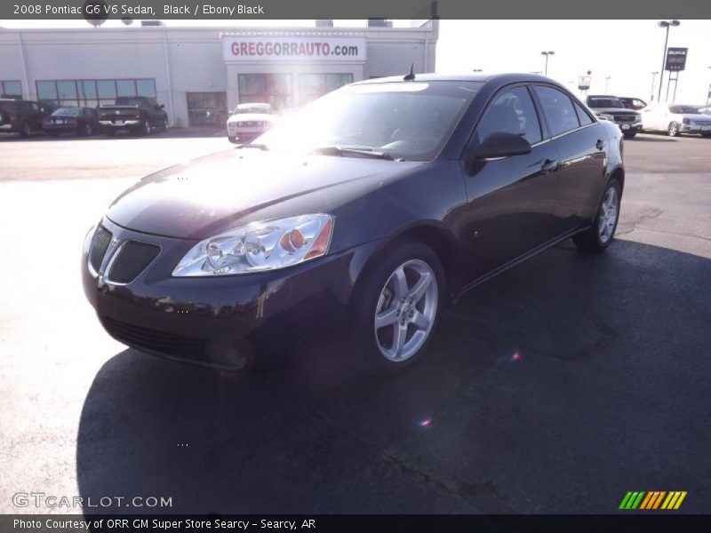 Black / Ebony Black 2008 Pontiac G6 V6 Sedan