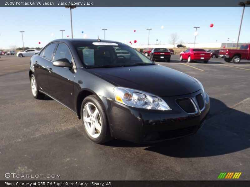 Black / Ebony Black 2008 Pontiac G6 V6 Sedan