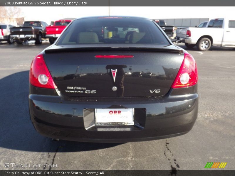 Black / Ebony Black 2008 Pontiac G6 V6 Sedan
