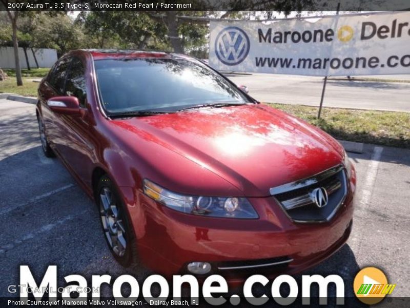 Moroccan Red Pearl / Parchment 2007 Acura TL 3.5 Type-S
