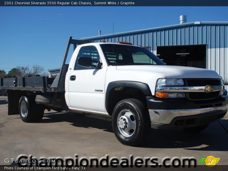 Summit White / Graphite 2001 Chevrolet Silverado 3500 Regular Cab Chassis