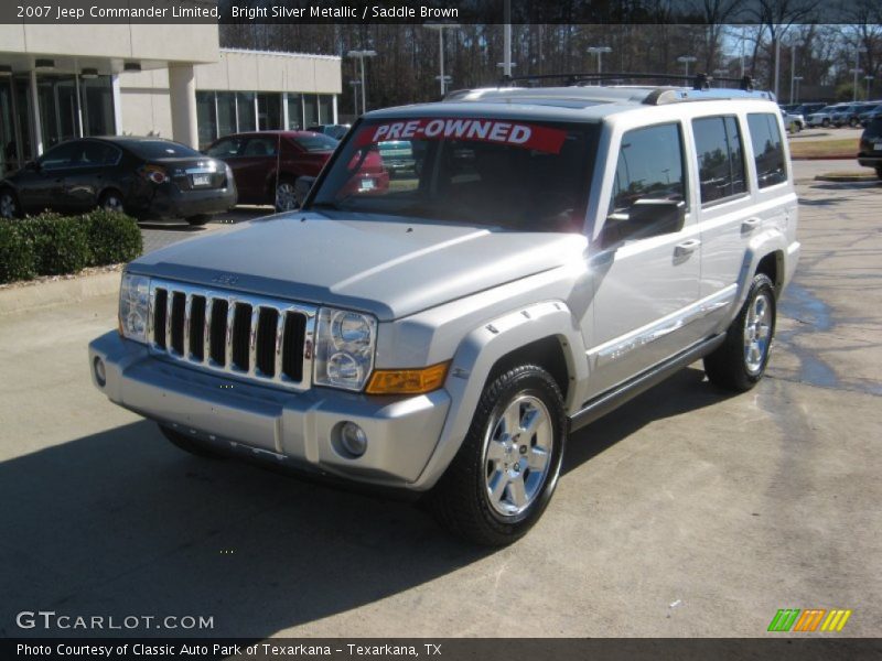 Bright Silver Metallic / Saddle Brown 2007 Jeep Commander Limited