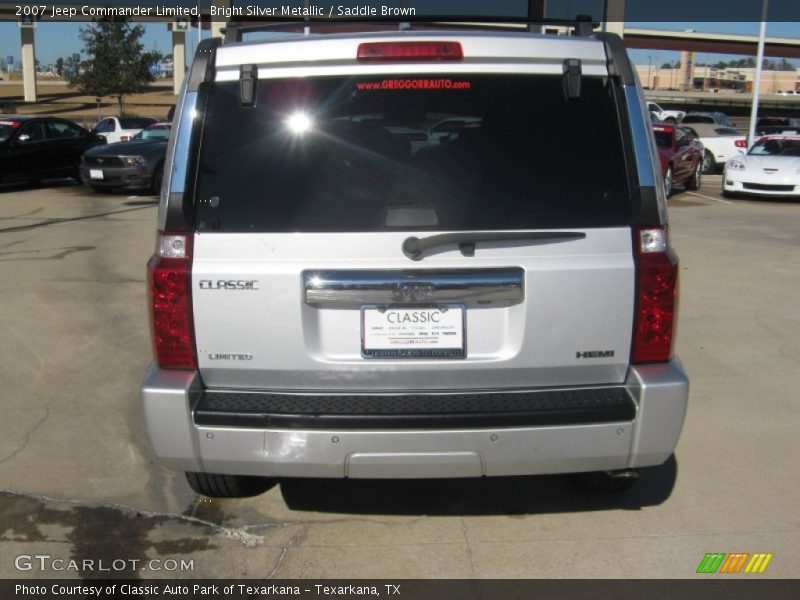 Bright Silver Metallic / Saddle Brown 2007 Jeep Commander Limited