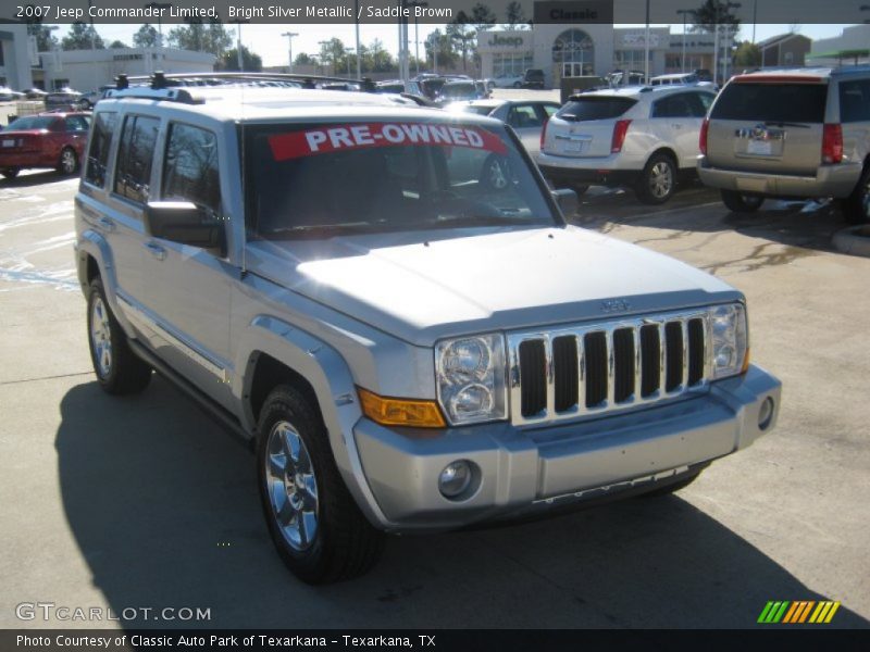 Bright Silver Metallic / Saddle Brown 2007 Jeep Commander Limited