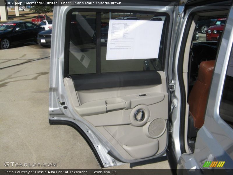 Bright Silver Metallic / Saddle Brown 2007 Jeep Commander Limited