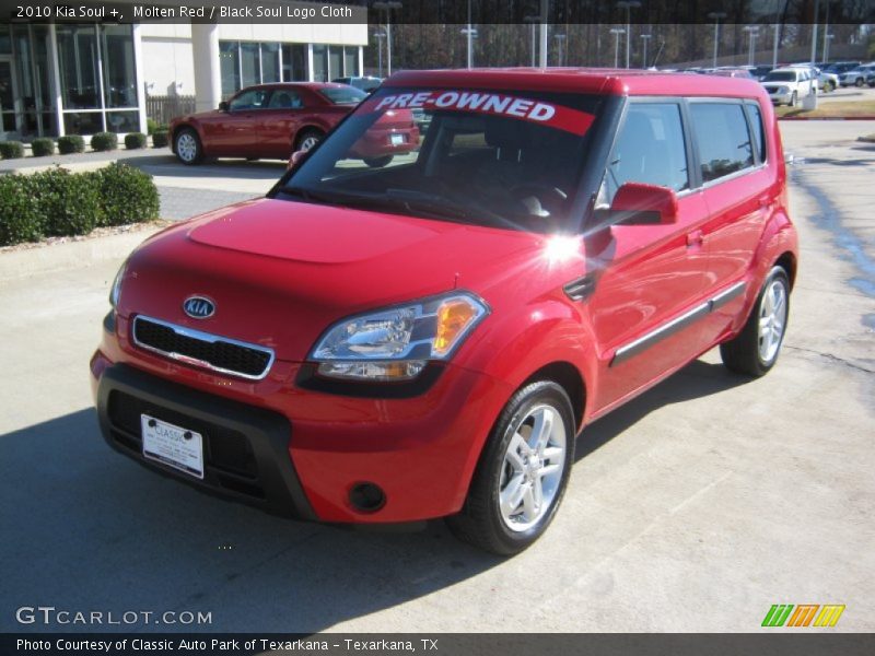 Molten Red / Black Soul Logo Cloth 2010 Kia Soul +