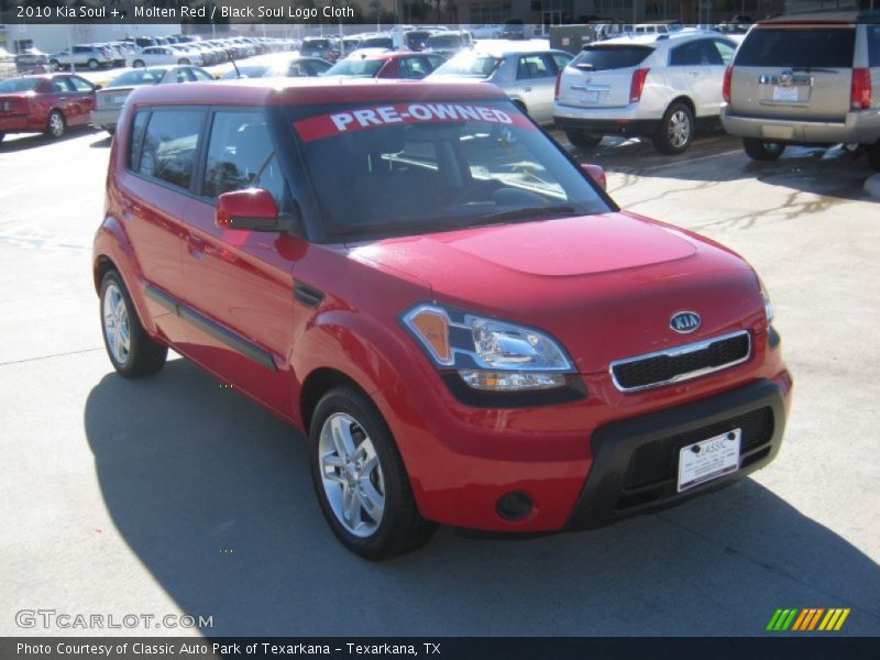 Molten Red / Black Soul Logo Cloth 2010 Kia Soul +