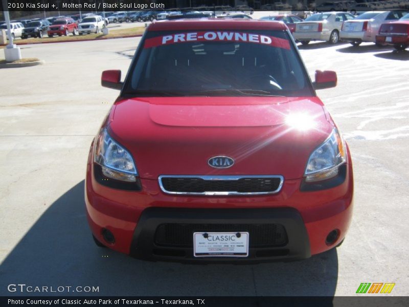 Molten Red / Black Soul Logo Cloth 2010 Kia Soul +