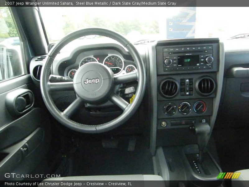 Steel Blue Metallic / Dark Slate Gray/Medium Slate Gray 2007 Jeep Wrangler Unlimited Sahara