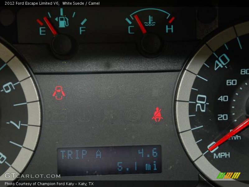 White Suede / Camel 2012 Ford Escape Limited V6