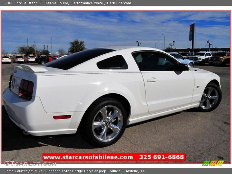 Performance White / Dark Charcoal 2008 Ford Mustang GT Deluxe Coupe