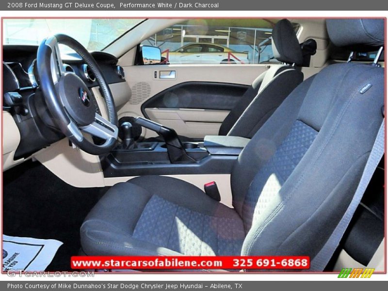 Performance White / Dark Charcoal 2008 Ford Mustang GT Deluxe Coupe
