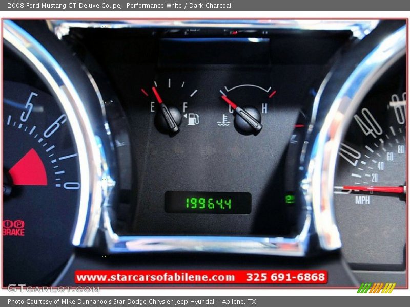 Performance White / Dark Charcoal 2008 Ford Mustang GT Deluxe Coupe