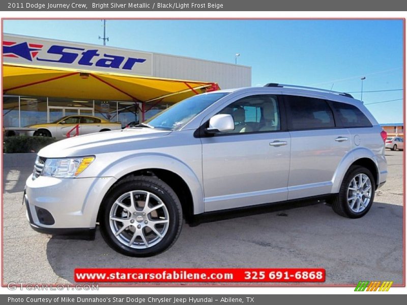 Bright Silver Metallic / Black/Light Frost Beige 2011 Dodge Journey Crew