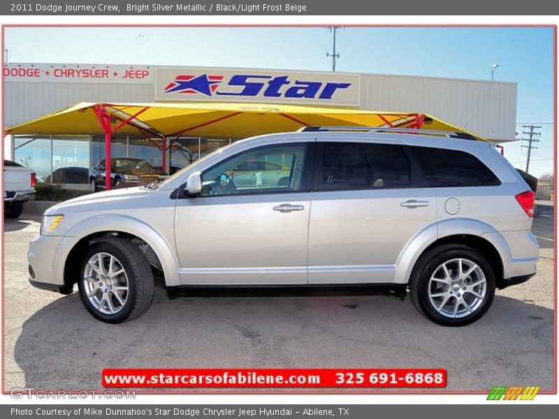 Bright Silver Metallic / Black/Light Frost Beige 2011 Dodge Journey Crew